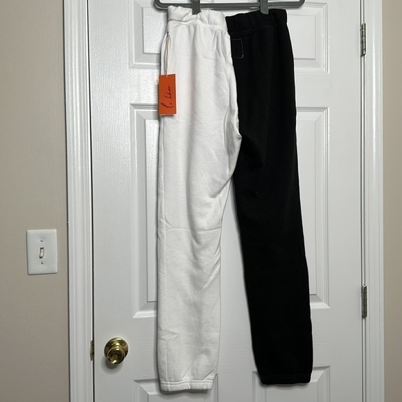 LA DETRESSE The Lovers black and white color block sweat pants jogger M NWT - Picture 8 of 10